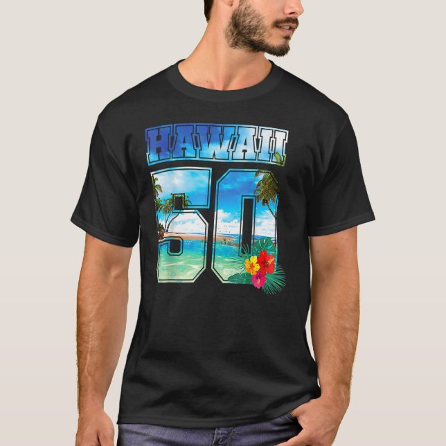 Hawaii 50th State Hawaii T-Shirt (Front)