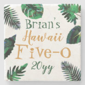 Waikiki Beach Oahu Watercolor Surfboards Stone Coaster | Zazzle