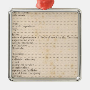 Hawaii 5 metal ornament