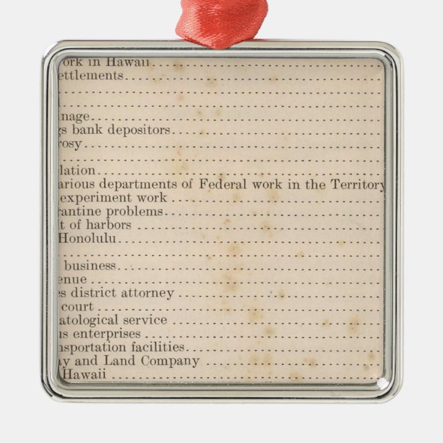 Hawaii 5 metal ornament (Front)