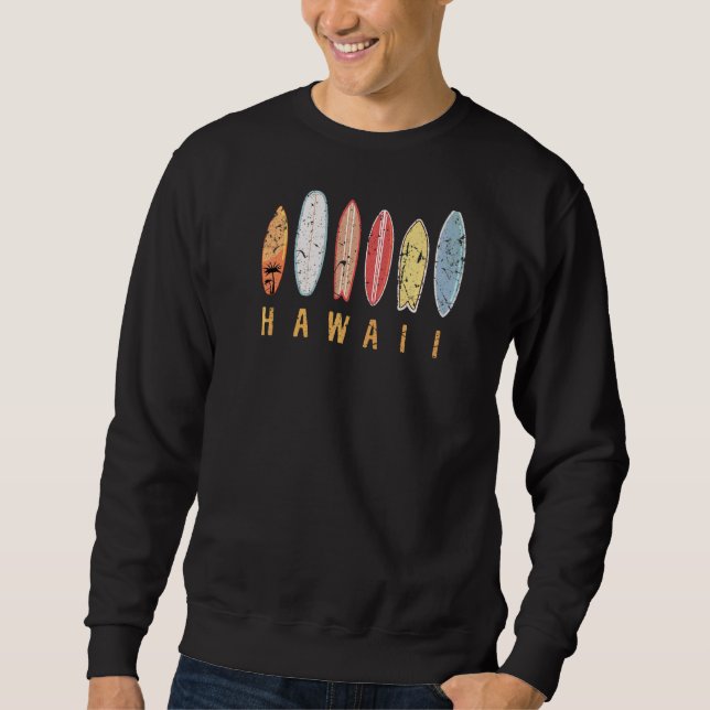 Hawaii 808 State Oahu Waikiki Maui Kona Kauai Hawa Sweatshirt (Front)