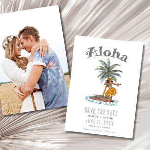 Hawaii Aloha Destination Wedding Photo Save The Date