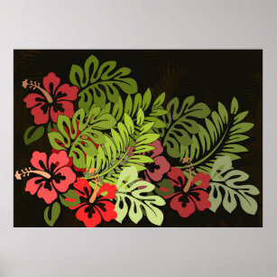 Hawaiian Flower Stencil