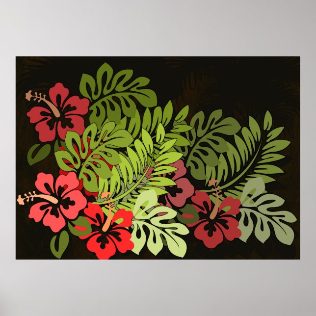 Hawaii Aloha Flower Art Print (Front)