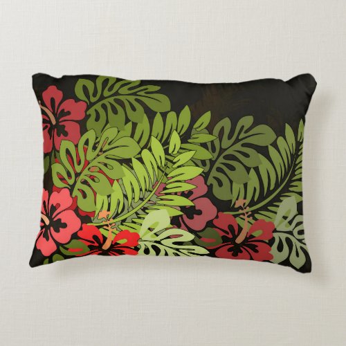 Hawaii Aloha Flower Art Print Accent Pillow