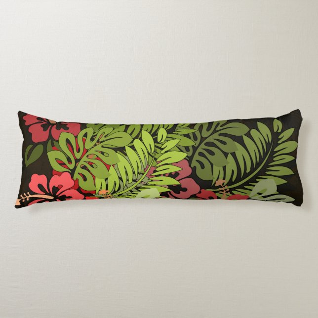 Hawaii Aloha Flower Art Print Body Pillow (Front)