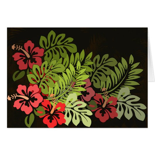 Hawaii Aloha Flower Art Print Cards (Front Horizontal)