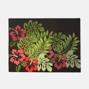 Hawaii Aloha Flower Art Print Doormat