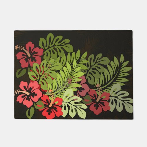 Hawaii Aloha Flower Art Print Doormat
