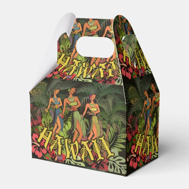 Hawaii Aloha Flower Art Print Favor Boxes (Front Side)