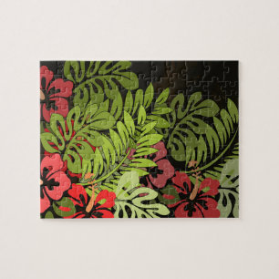 Hawaii Aloha Flower Art Print Jigsaw Puzzle