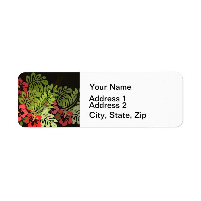 Hawaii Aloha Flower Art Print Label (Front)
