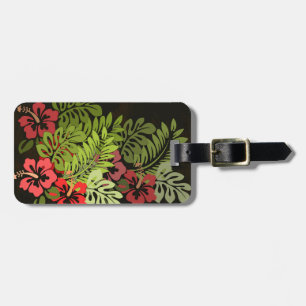 Hawaii Aloha Flower Art Print Luggage Tag