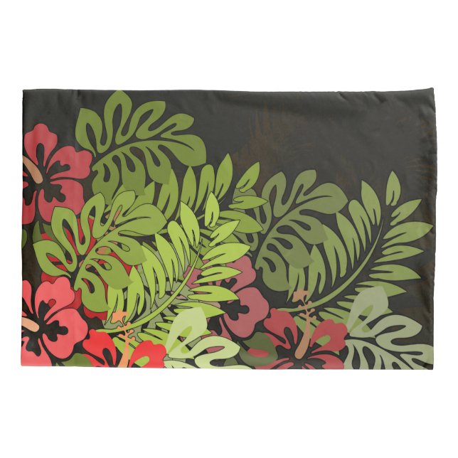 Hawaii Aloha Flower Art Print Pillow Case (Back)