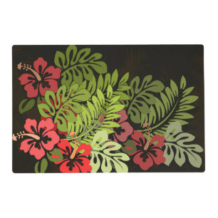 Hawaii Aloha Flower Art Print Placemat