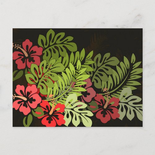 Hawaii Aloha Flower Art Print Postcard