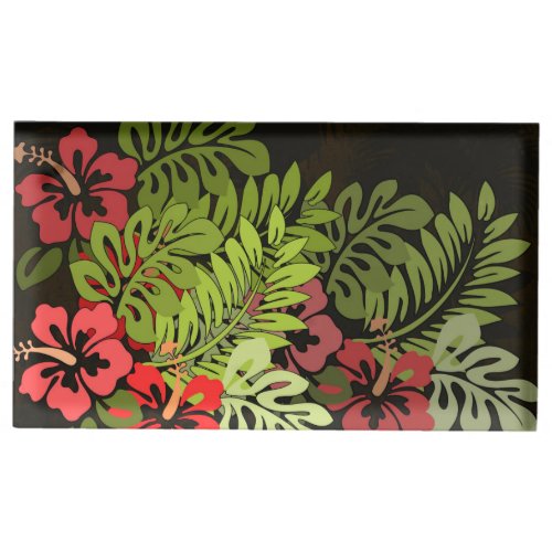 Hawaii Aloha Flower Art Print Table Card Holder