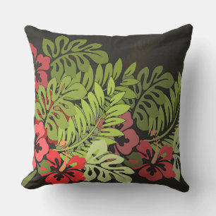Hawaii Aloha Flower Art Print Throw Pillow