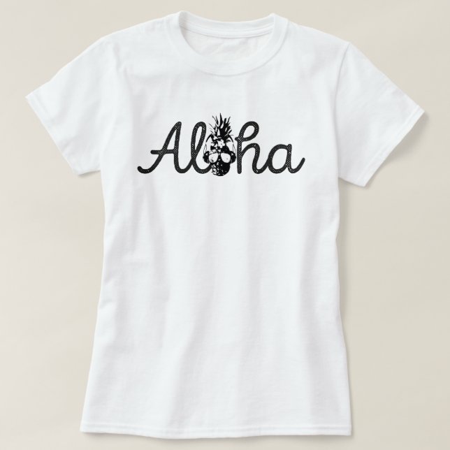 Hawaii Aloha, Funny Aloha T-Shirt (Design Front)