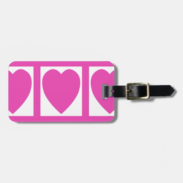 Hawaii Aloha Heart Luggage Tag (Front Horizontal)