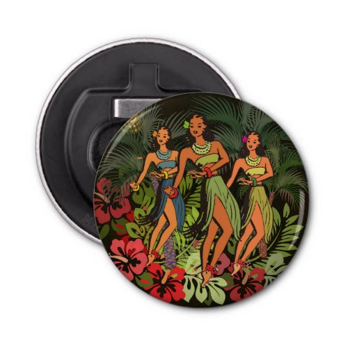 Hawaii Aloha Palm Hula Art Design Bottle Opener