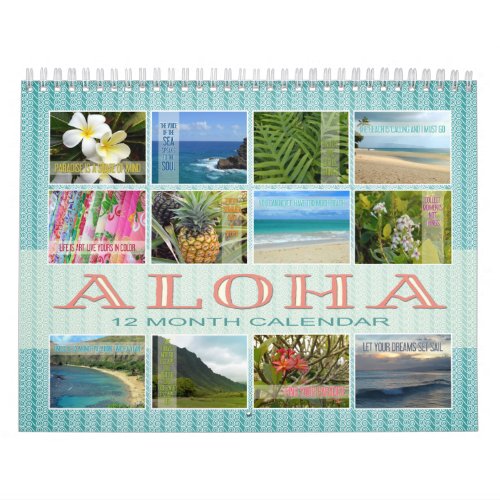 Hawaii Aloha QuotationsPhotography Calendar