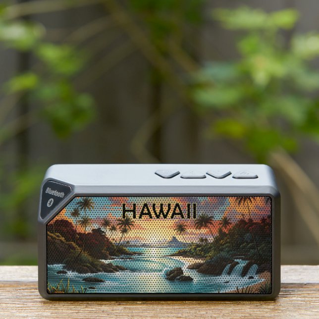 Hawaii Aloha Sea Beach Tropical Vibes Bluetooth Speaker (Insitu(Outdoor))