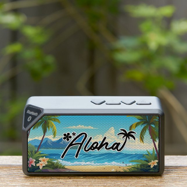 Hawaii Aloha Sea Beach Tropical Vibes Bluetooth Speaker (Insitu(Outdoor))