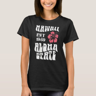 Hawaii Aloha State 1971 Aesthetic Beach Summer T-Shirt