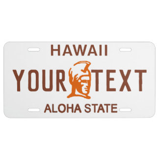 Hawaii Aloha State Custom License Plate