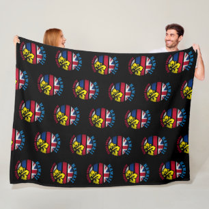 HAWAII ALOHA STATE FLAG FLEECE BLANKET