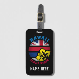 HAWAII ALOHA STATE FLAG LUGGAGE TAG