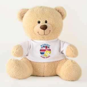HAWAII ALOHA STATE FLAG TEDDY BEAR