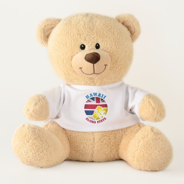 HAWAII ALOHA STATE FLAG TEDDY BEAR (Front)