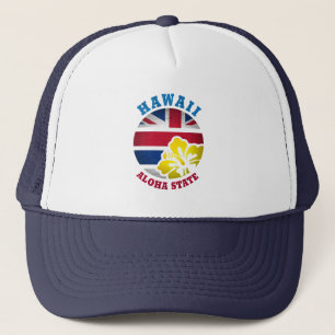 HAWAII ALOHA STATE FLAG TRUCKER HAT