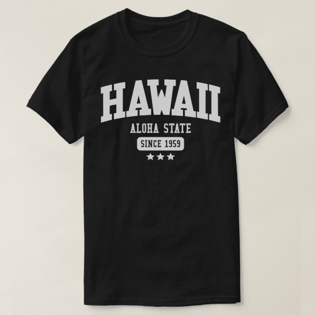 Hawaii Aloha State White T-Shirt (Design Front)