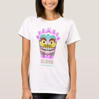 Hawaii Aloha Tiki Spring Break Custom Text T Shirt Zazzle