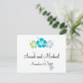 Hawaii and Hibiscus Flower Favor Tag (Standing Front)