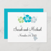 Hawaii and Hibiscus Flower Favor Tag (Front/Back)