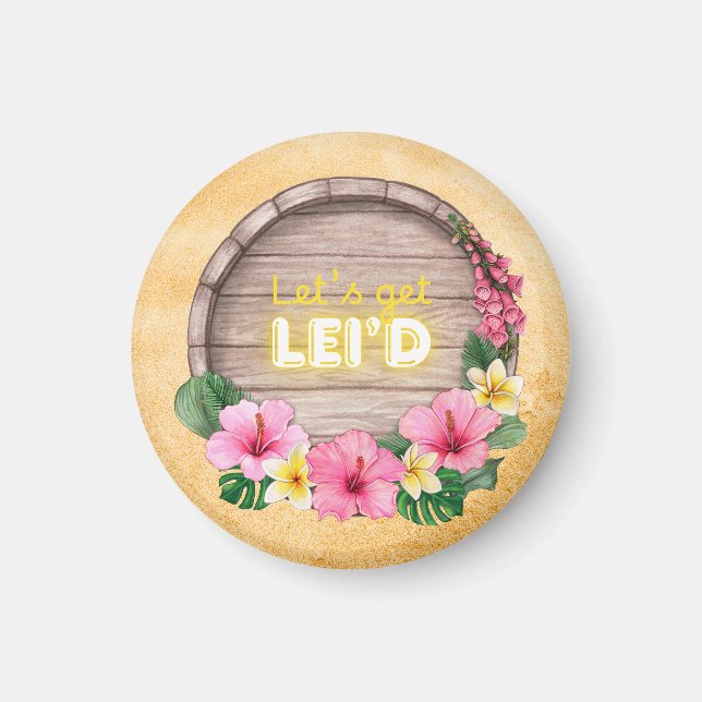 Hawaii Bachelorette Party Magnet (Front)