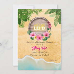 Hawaii Bachelorette Weekend Party Invitation