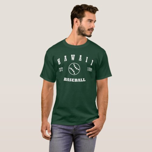 Hawaii Baseball Retro Logo T_Shirt