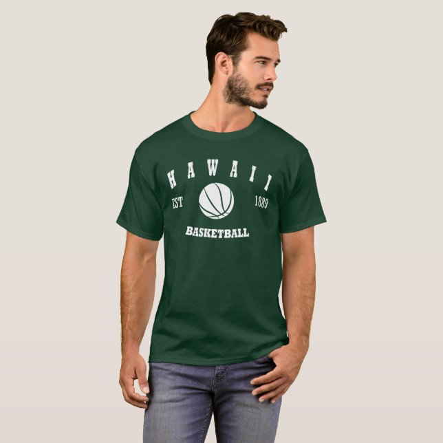 Hawaii Basketball Retro Logo T-Shirt (Front Full)