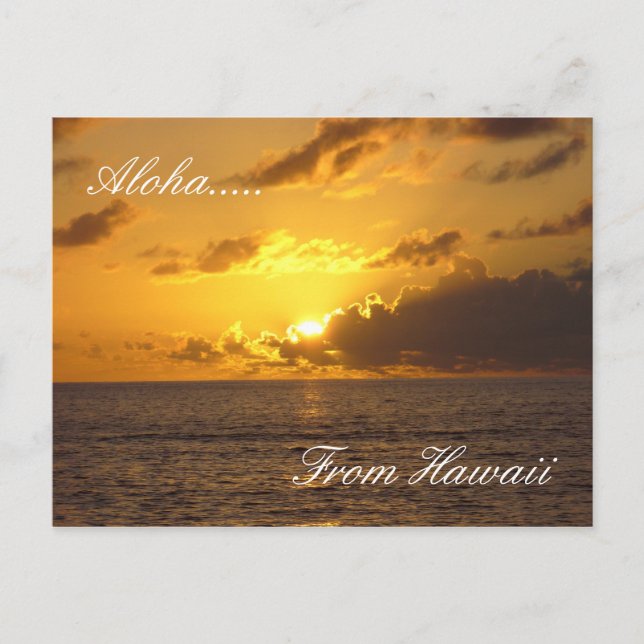 Hawaii Beach 2, Aloha....., From Hawaii Postcard (Front)