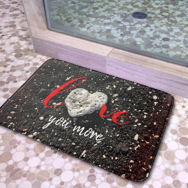 Hawaii Beach Coral Heart Love You More Script Bathroom Mat (Creator Uploaded)