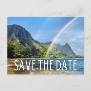 Hawaii Beach Destination Wedding Save the Date Announcement Postcard