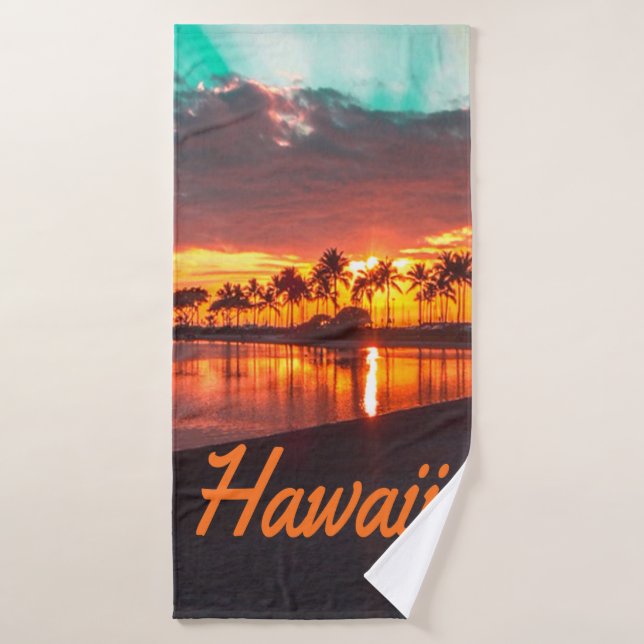 Hawaii Beach Hawaiian Islands Bath Towel (Bath Towel)