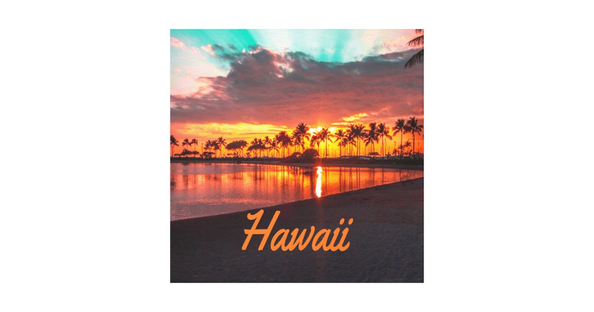 Hawaii Beach Hawaiian Islands Canvas Print | Zazzle