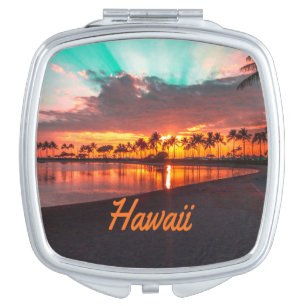 Hawaii Beach Hawaiian Islands Compact Mirror