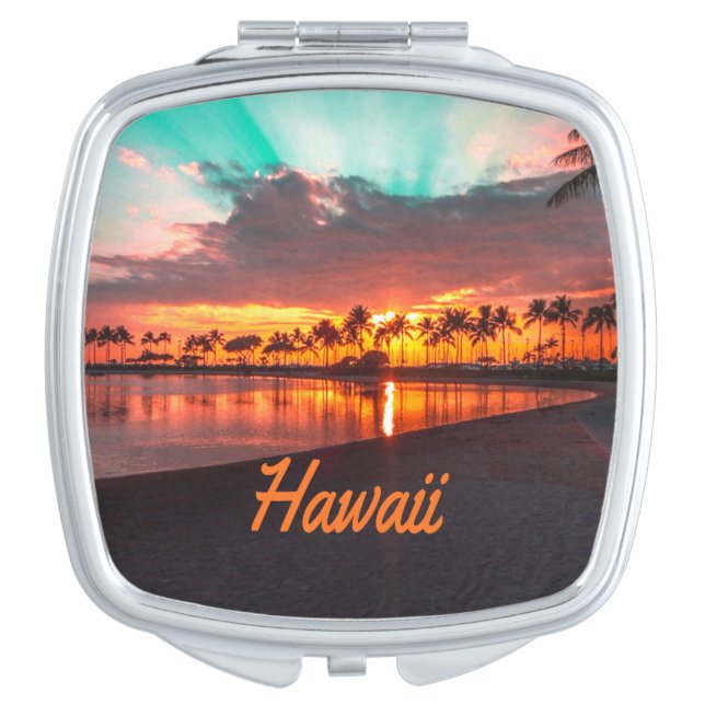 Hawaii Beach Hawaiian Islands Compact Mirror (Front)